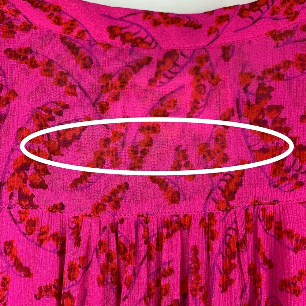 ba&sh matcha floral printed dress in fuchsia - Picture 5 of 5